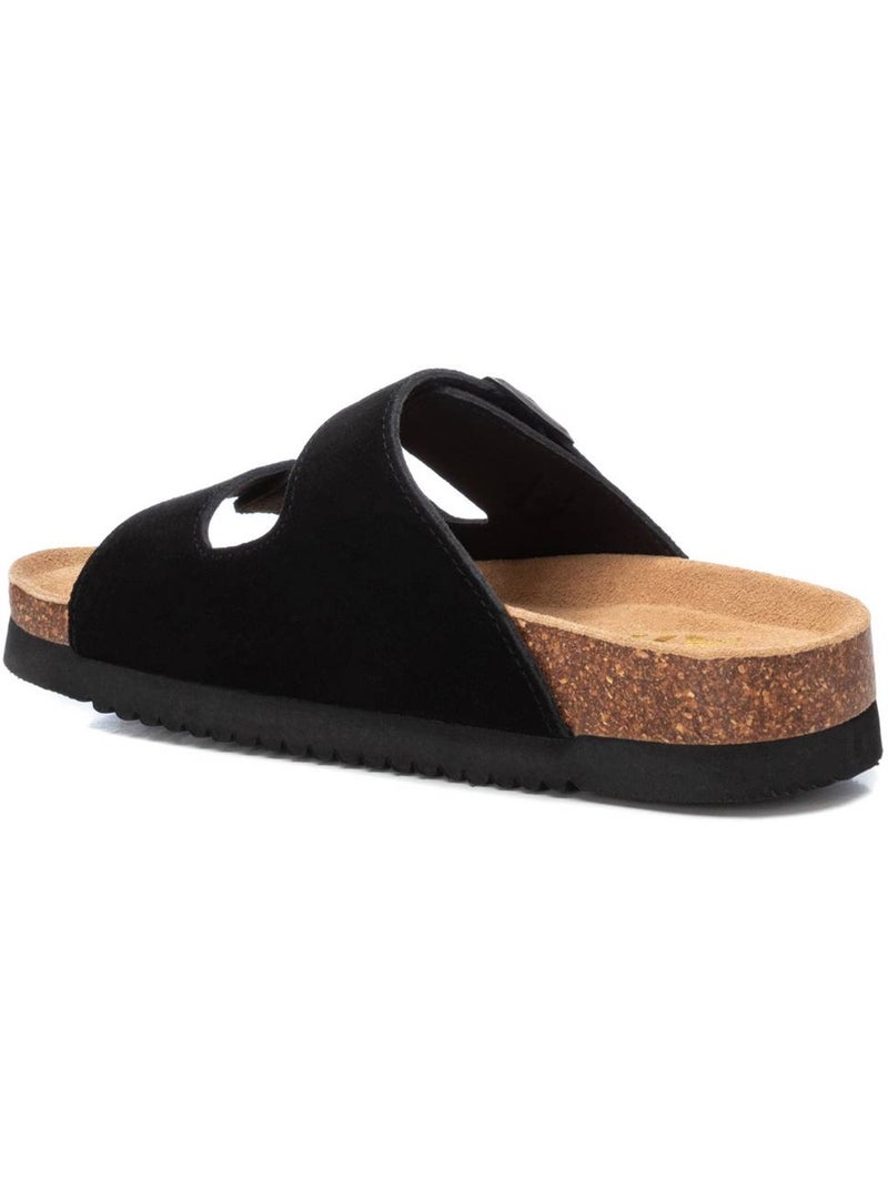 Sandali Donna in Pelle Nero - Kiabi