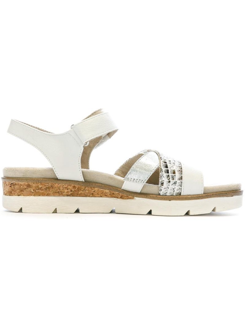 Sandali donna relife Bianco - Kiabi