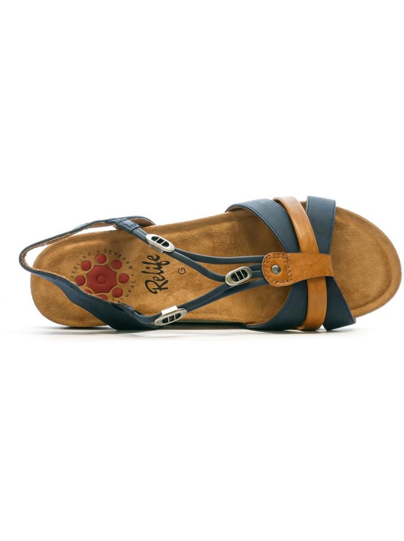 Sandali donna relife Blu marino - Kiabi