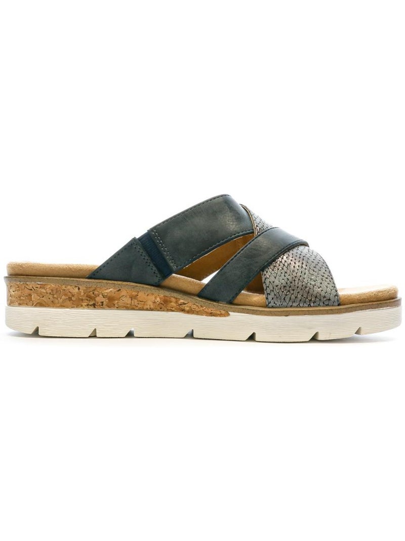 Sandali donna relife Blu marino - Kiabi