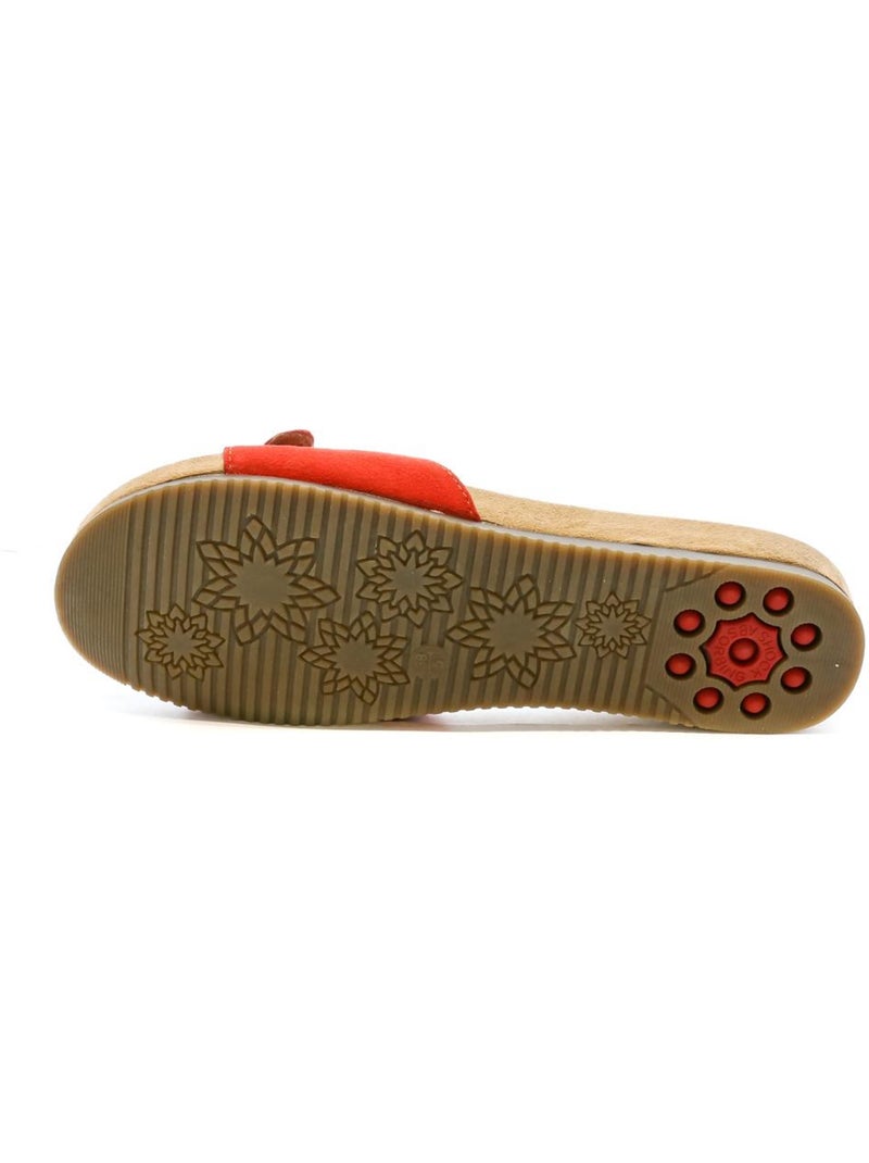 Sandali donna relife Rosso - Kiabi