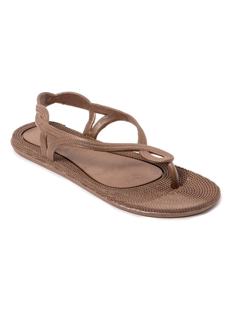 Sandali donna suola in gomma Marrone - Kiabi