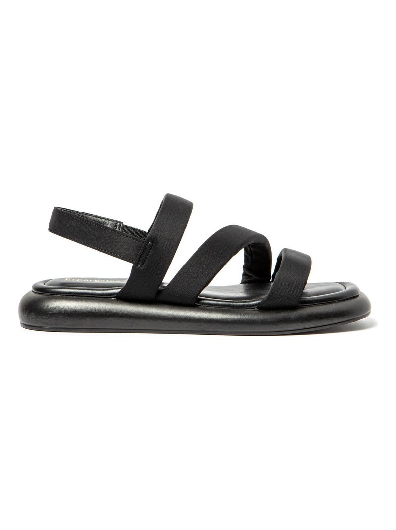 Sandali donna suola in gomma Nero - Kiabi