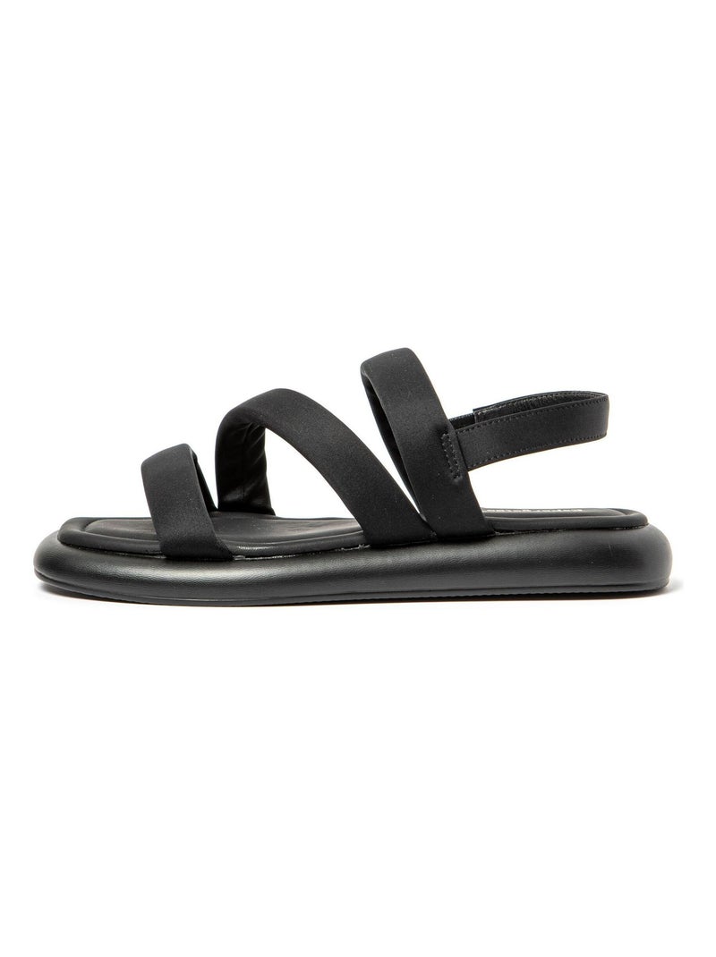 Sandali donna suola in gomma Nero - Kiabi