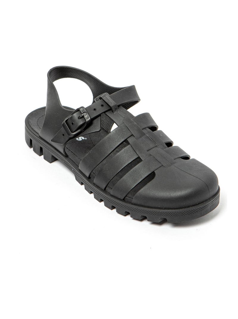 Sandali donna suola in gomma Nero - Kiabi