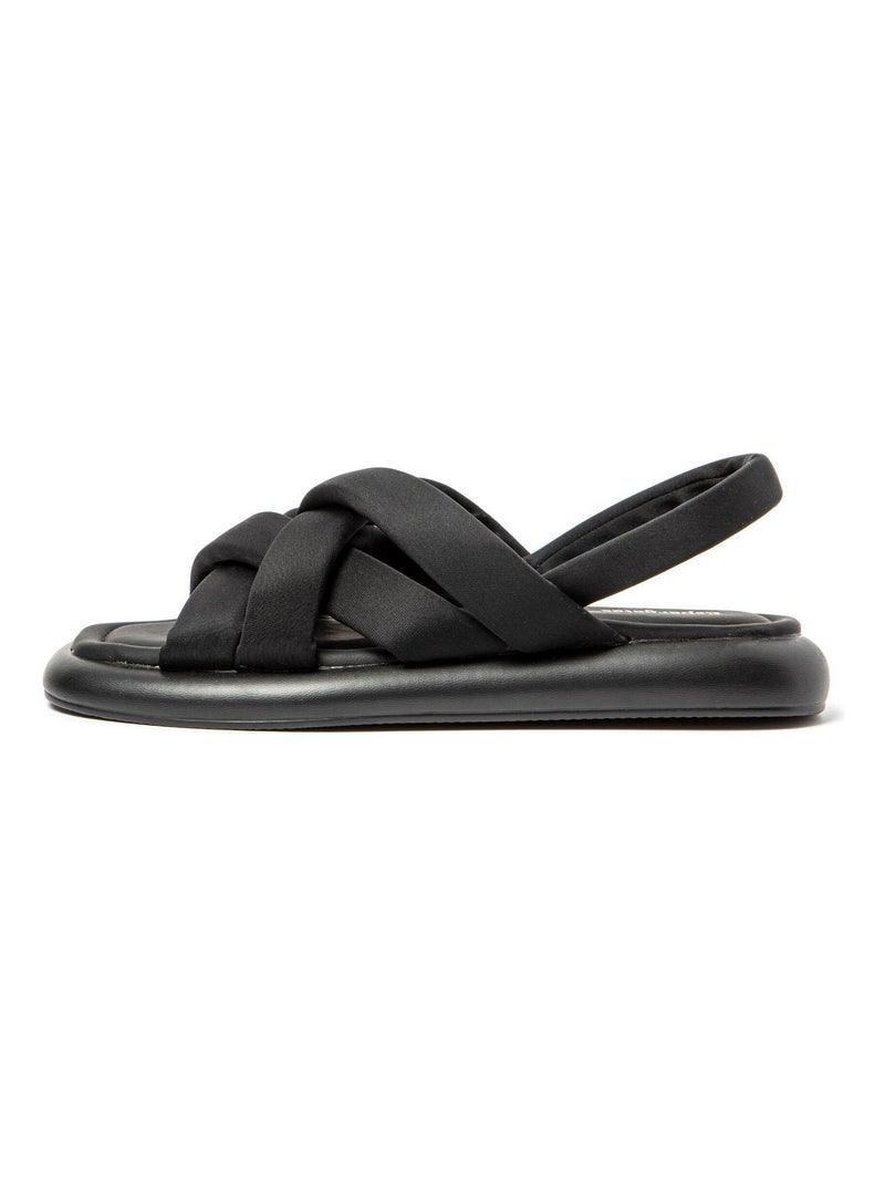 Sandali donna suola in gomma Nero - Kiabi