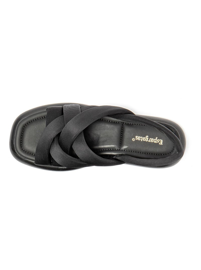 Sandali donna suola in gomma Nero - Kiabi