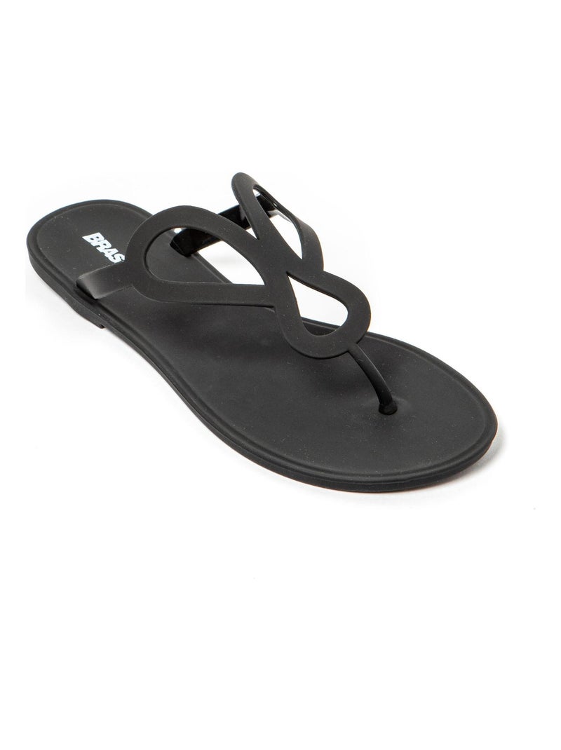 Sandali donna suola in gomma Nero - Kiabi