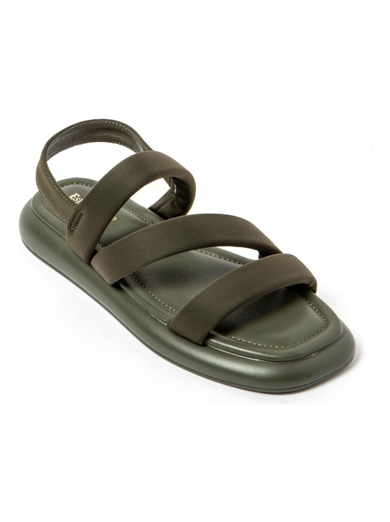 Sandali donna suola in gomma Verde scuro - Kiabi