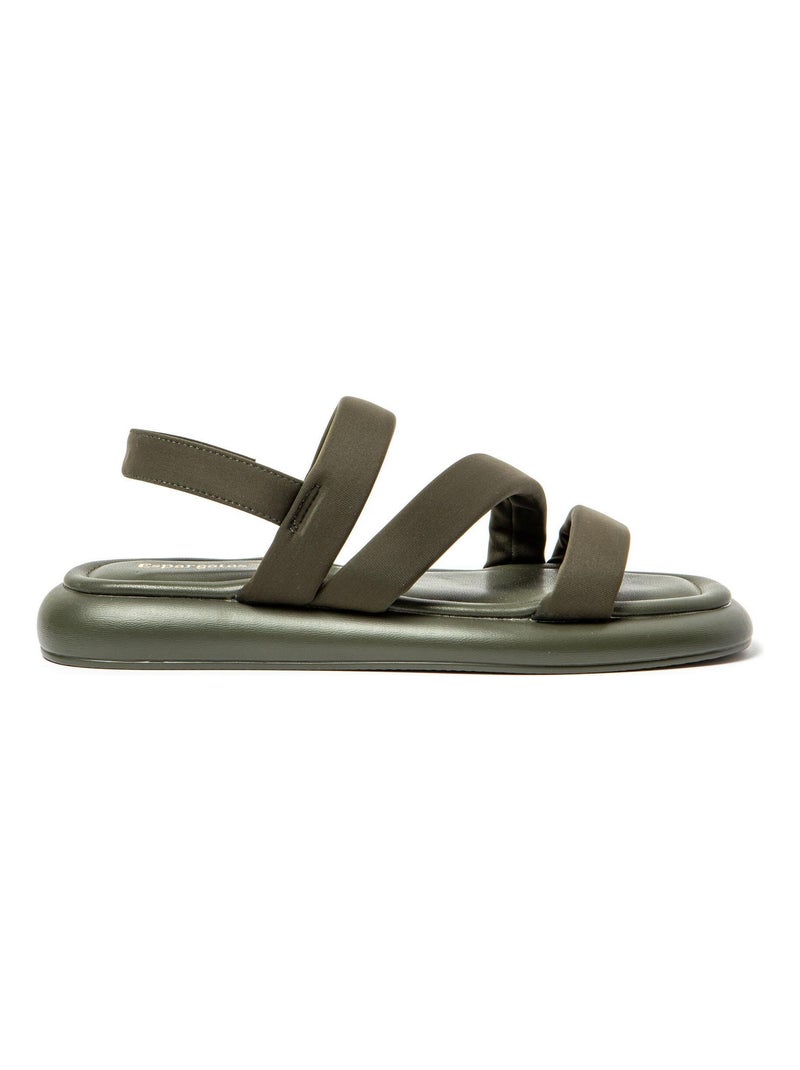Sandali donna suola in gomma Verde scuro - Kiabi