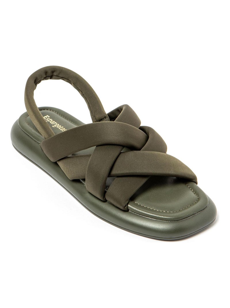Sandali donna suola in gomma Verde scuro - Kiabi