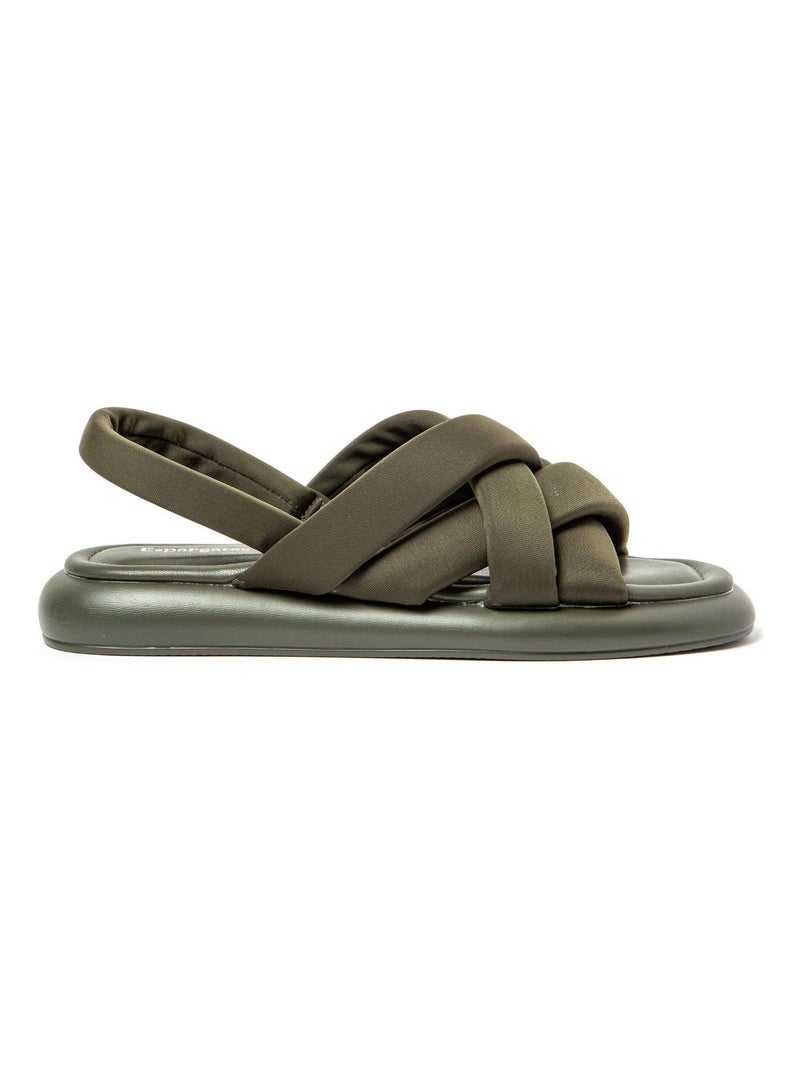 Sandali donna suola in gomma Verde scuro - Kiabi