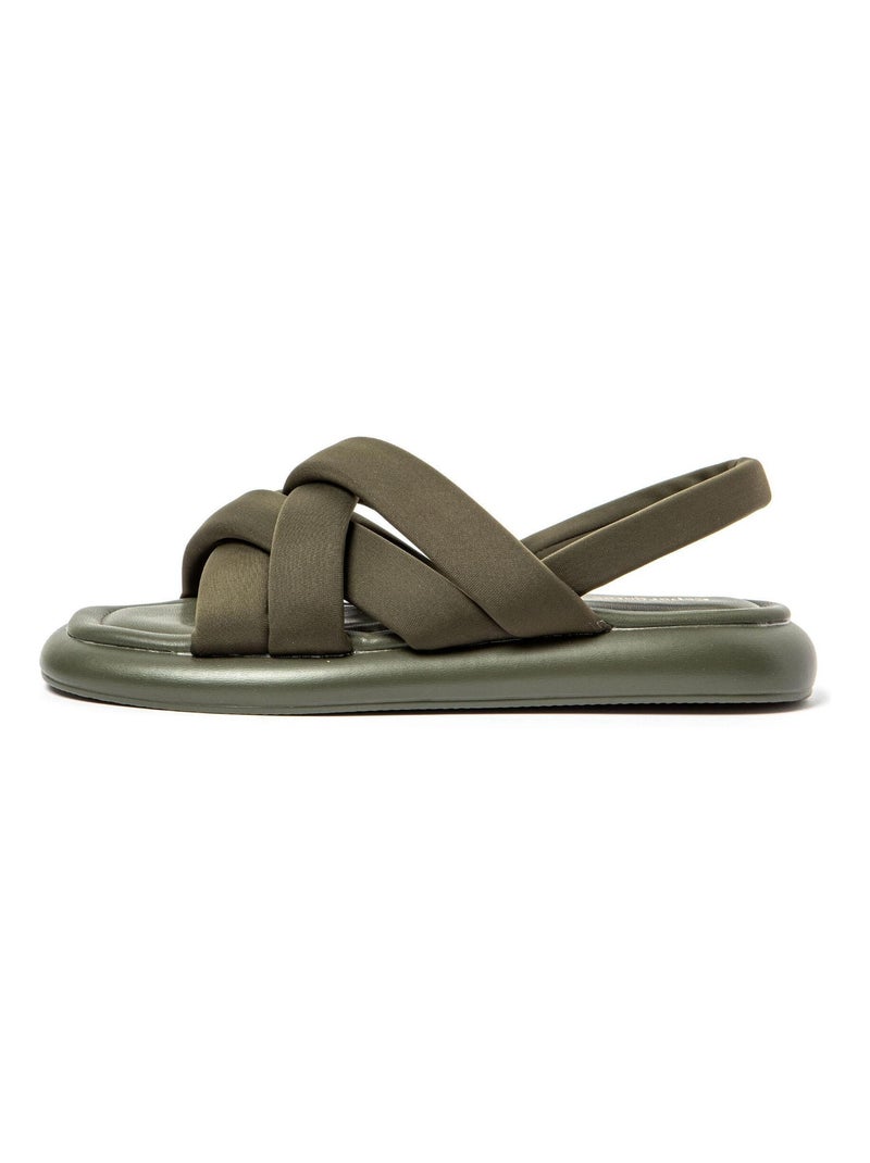 Sandali donna suola in gomma Verde scuro - Kiabi