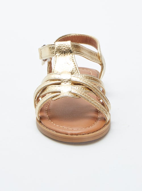 Sandali dorati multi-cinturini - Kiabi
