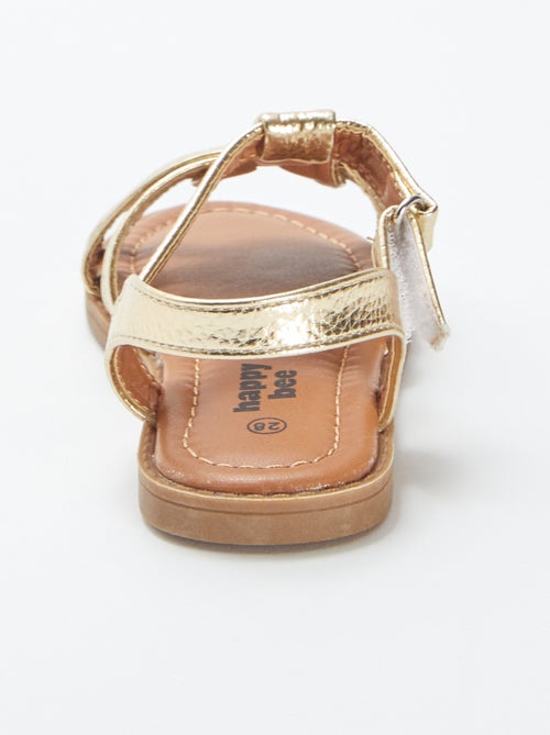 Sandali dorati multi-cinturini - Kiabi