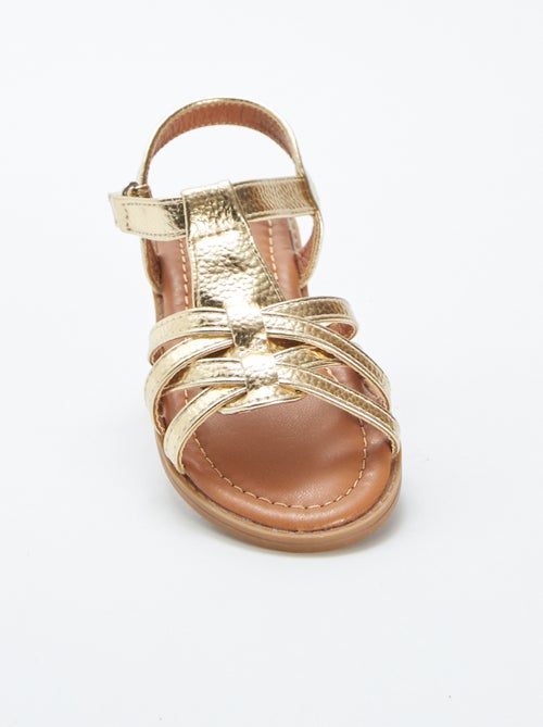Sandali dorati multi-cinturini - Kiabi