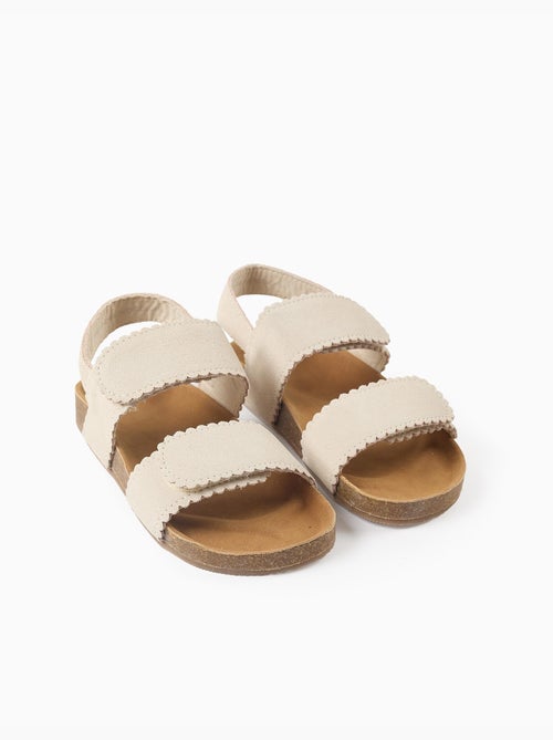 Sandali in camoscio con chiusure a strappo - Kiabi