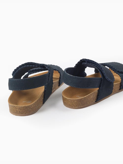 Sandali in camoscio con chiusure a strappo - Kiabi