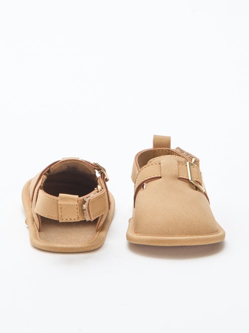 Sandali in ecopelle scamosciata tinta unita - Kiabi