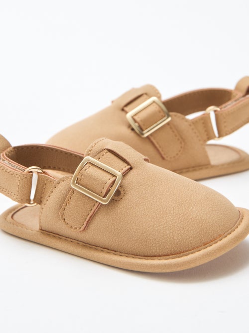 Sandali in ecopelle scamosciata tinta unita - Kiabi