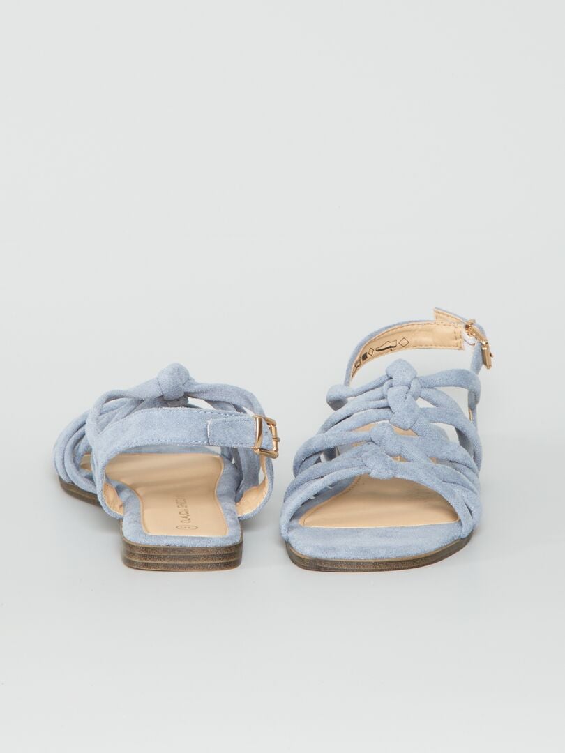 Sandali in finto camoscio blu - Kiabi
