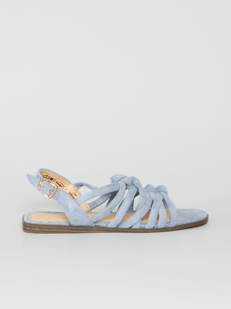 Sandali in finto camoscio blu - Kiabi