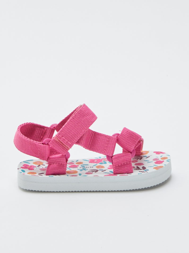 Sandali in gomma con motivi floreali 'My beach spirit' ROSA - Kiabi