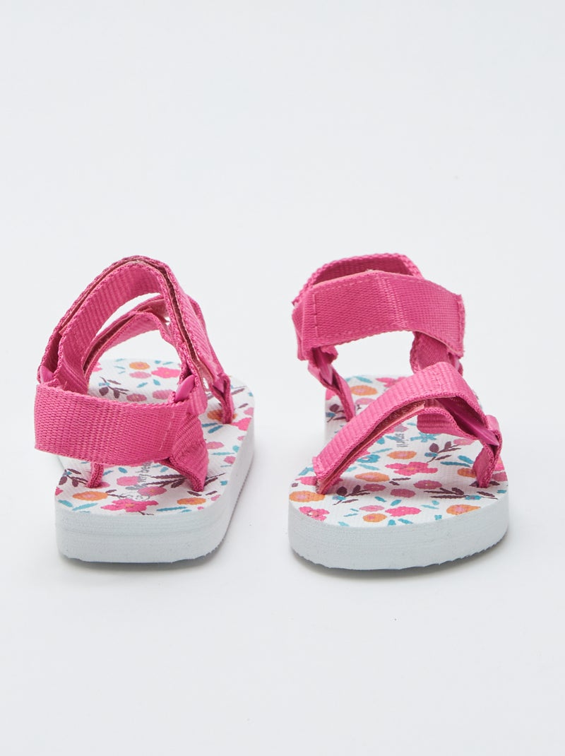 Sandali in gomma con motivi floreali 'My beach spirit' ROSA - Kiabi