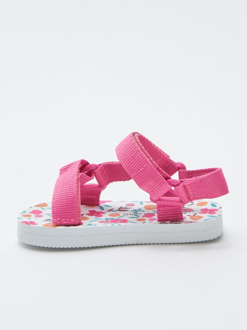 Sandali in gomma con motivi floreali 'My beach spirit' ROSA - Kiabi