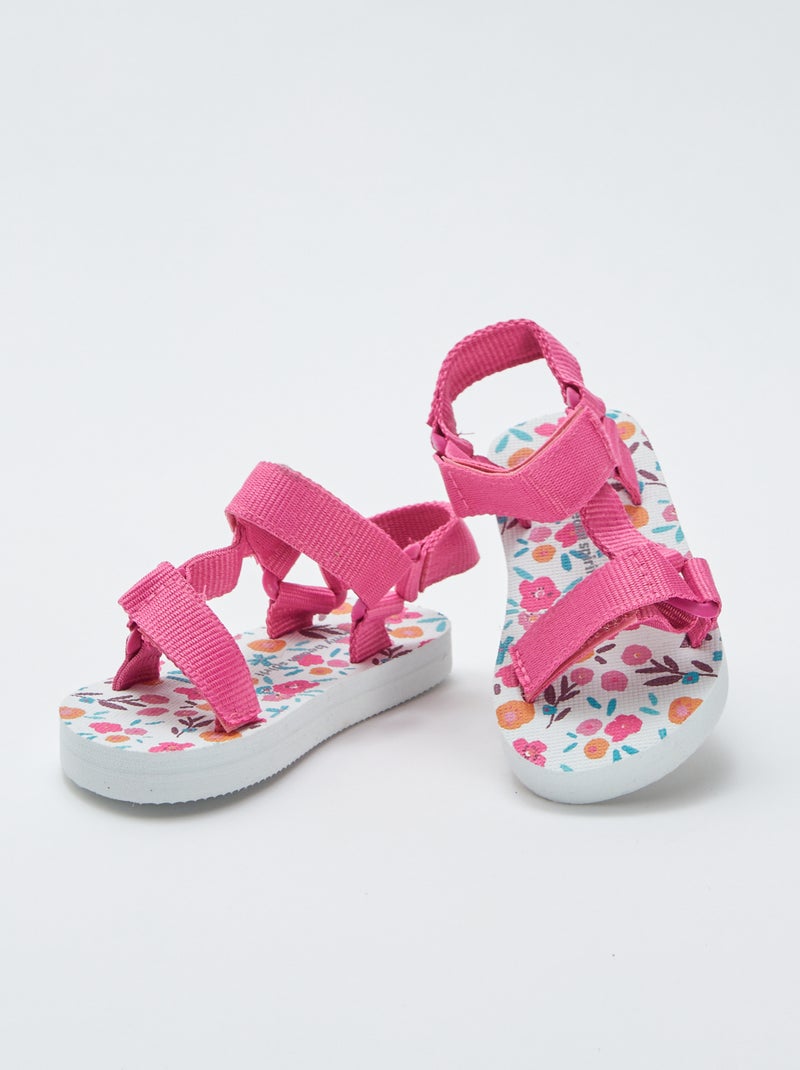 Sandali in gomma con motivi floreali 'My beach spirit' ROSA - Kiabi