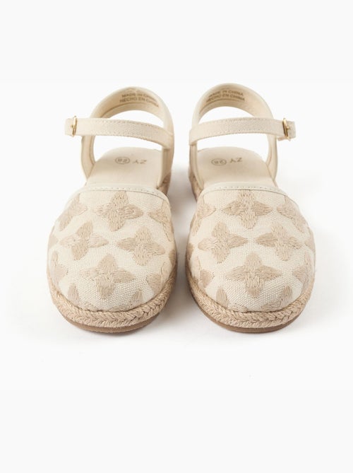 Sandali in juta in canvas con cinturino con fibbia - Kiabi