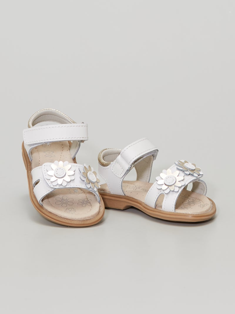 Sandali in pelle bianco - Kiabi