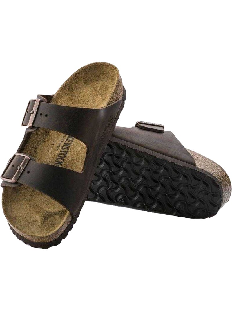 Sandali in pelle Birkenstock Arizona Marrone - Kiabi
