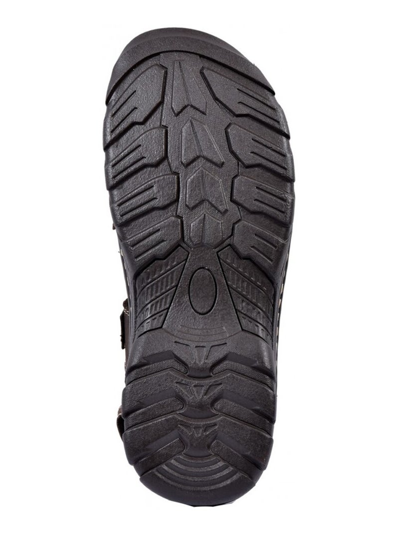 Sandali in pelle con velcro Marrone avana - Kiabi
