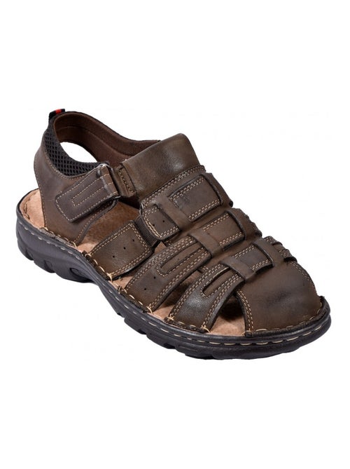 Sandali in pelle con velcro - Kiabi