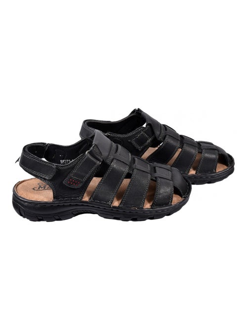 Sandali in pelle con velcro - Kiabi