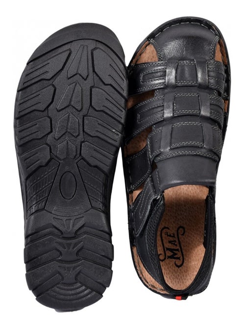 Sandali in pelle con velcro - Kiabi