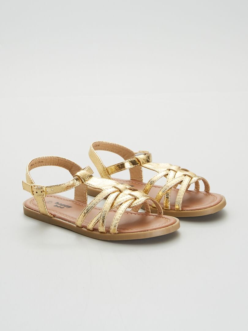 Sandali in plastica con fibbia dorato - Kiabi
