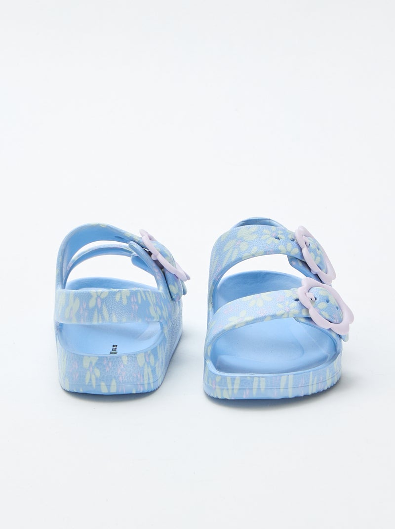 Sandali in plastica con motivo floreale Blu - Kiabi