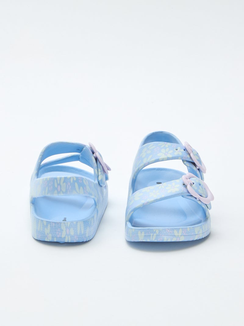 Sandali in plastica con motivo floreale Blu - Kiabi