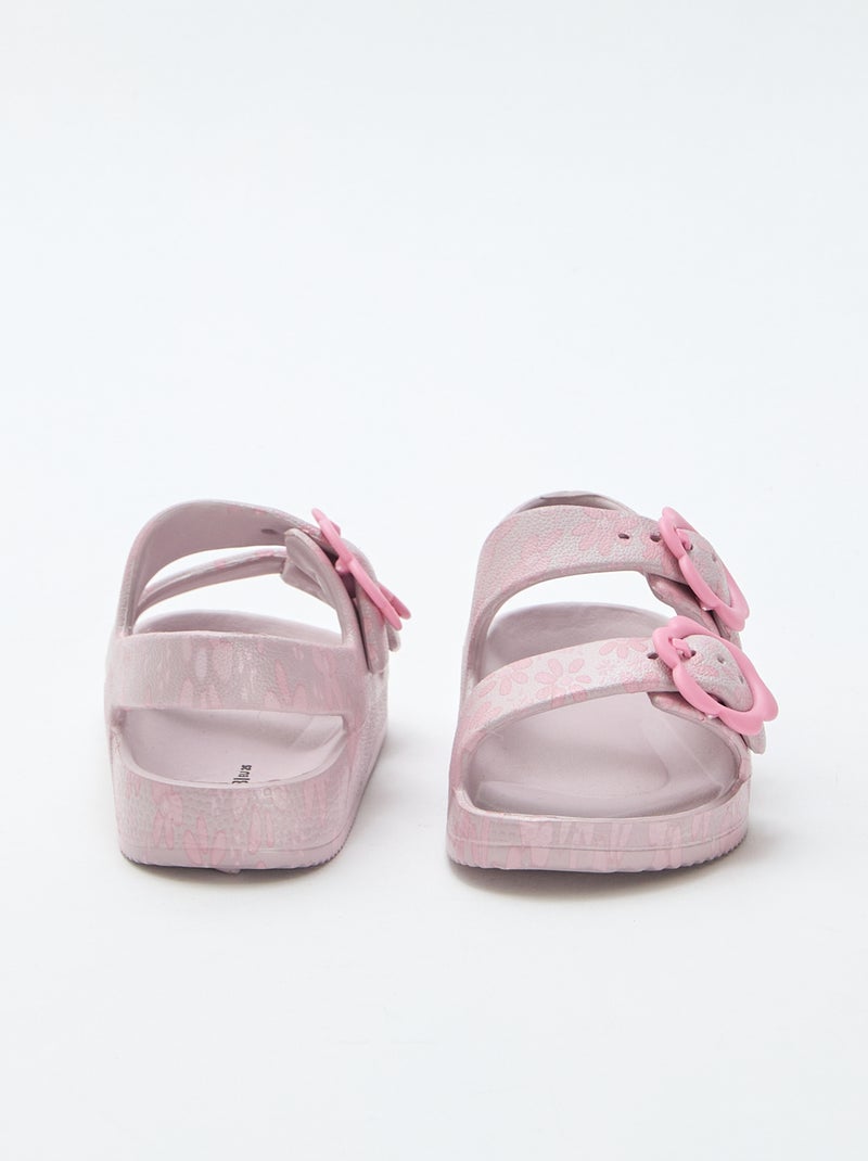 Sandali in plastica con motivo floreale Rosa - Kiabi