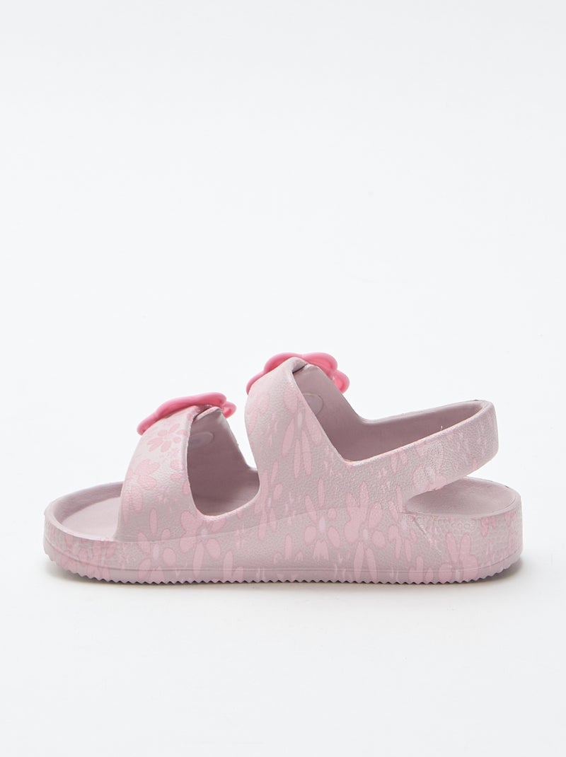 Sandali in plastica con motivo floreale Rosa - Kiabi