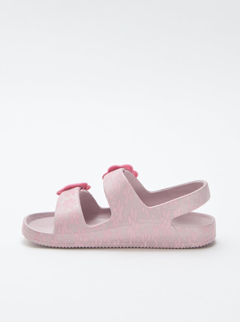 Sandali in plastica con motivo floreale Rosa - Kiabi