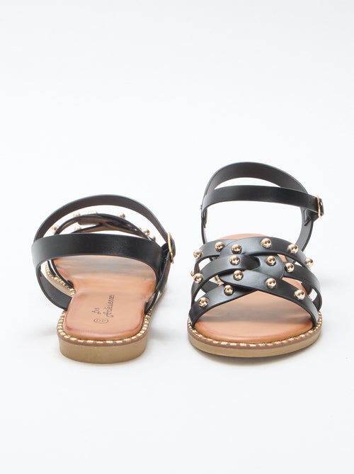 Sandali in similpelle con cinturini borchiati - Kiabi