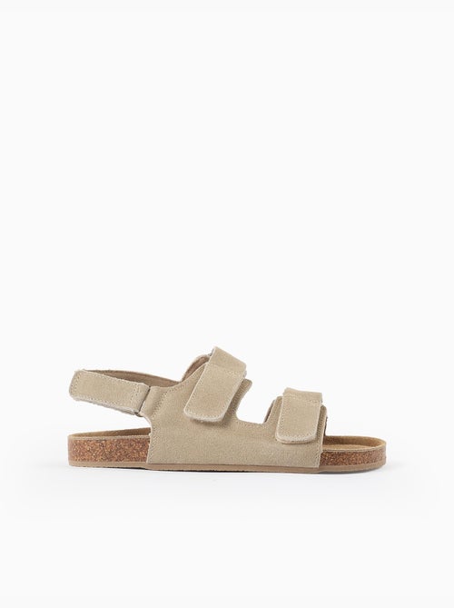 Sandali in suede con soletta in sughero - Kiabi