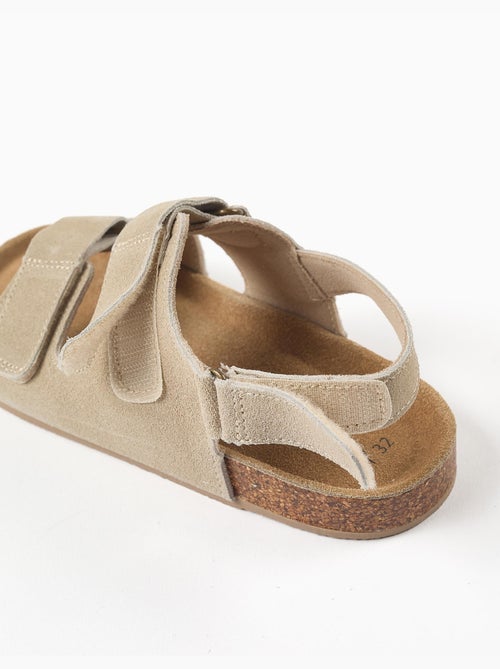 Sandali in suede con soletta in sughero - Kiabi