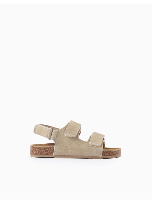 Sandali in suede con soletta in sughero - Kiabi