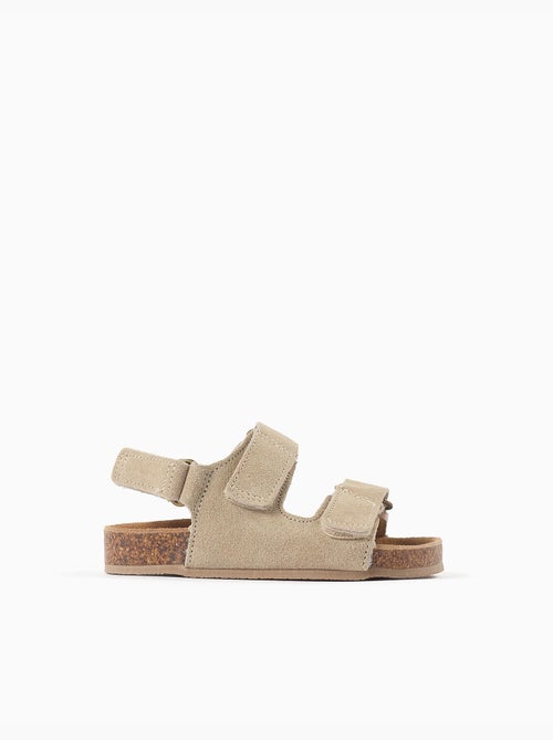 Sandali in suede con soletta in sughero - Kiabi