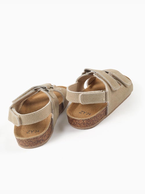 Sandali in suede con soletta in sughero - Kiabi