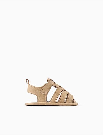 Sandali in suedette con cinghia con chiusura a strappo